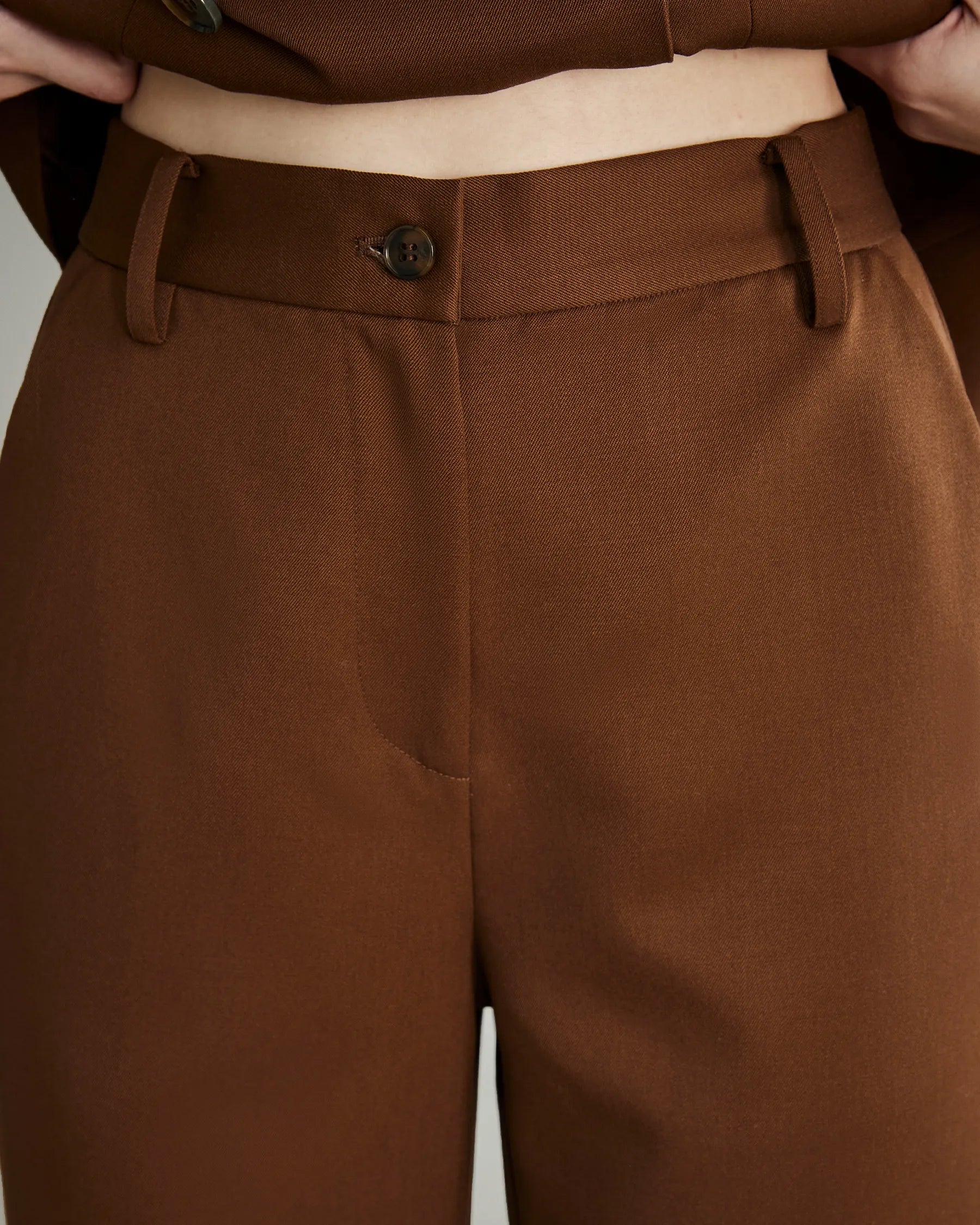 Wool Flared Suit Trousers for Women