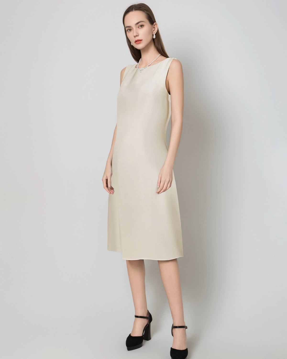 40 Momme Silk Midi Dress