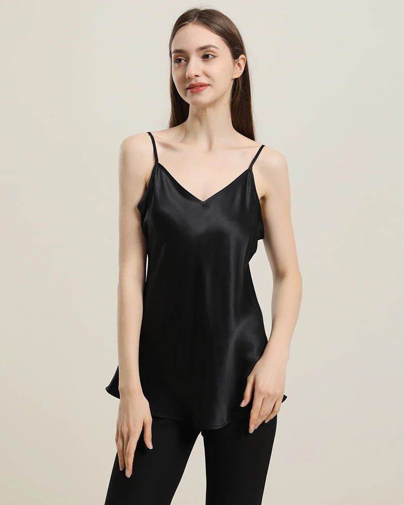 19Momme V Neck Silk Camisole