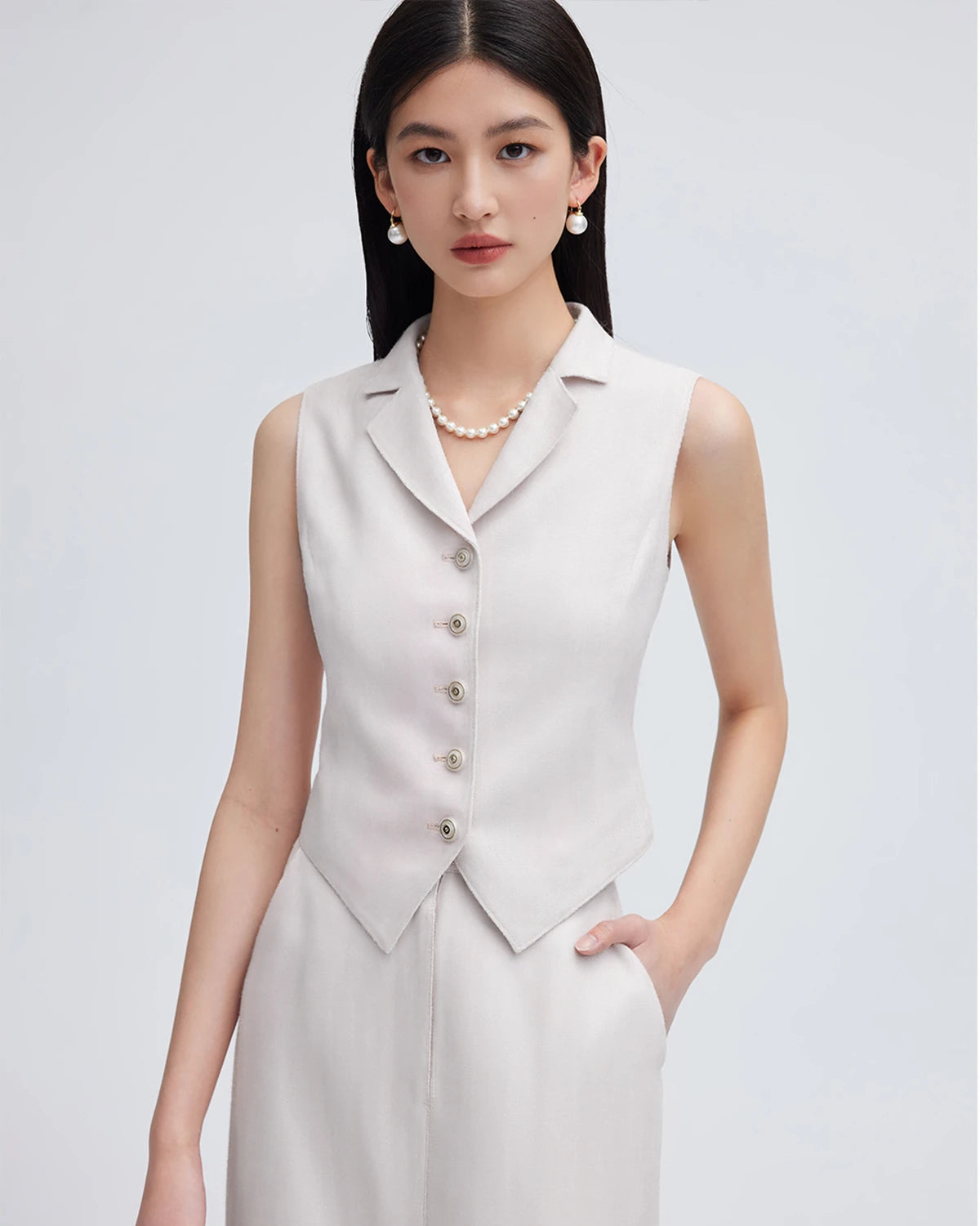 32 Momme Silk Lapel Collar Waistcoat