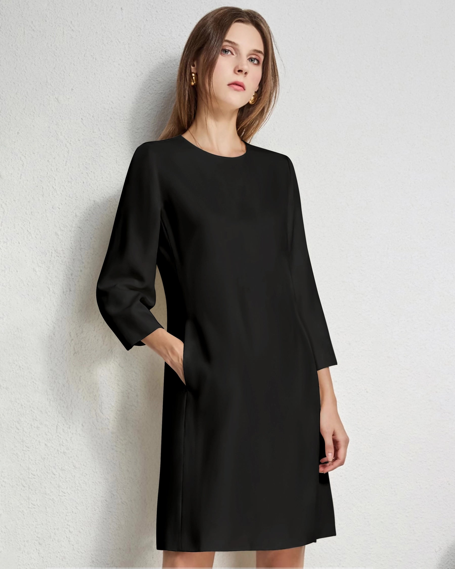 40 Momme Knee-length Silk Dress