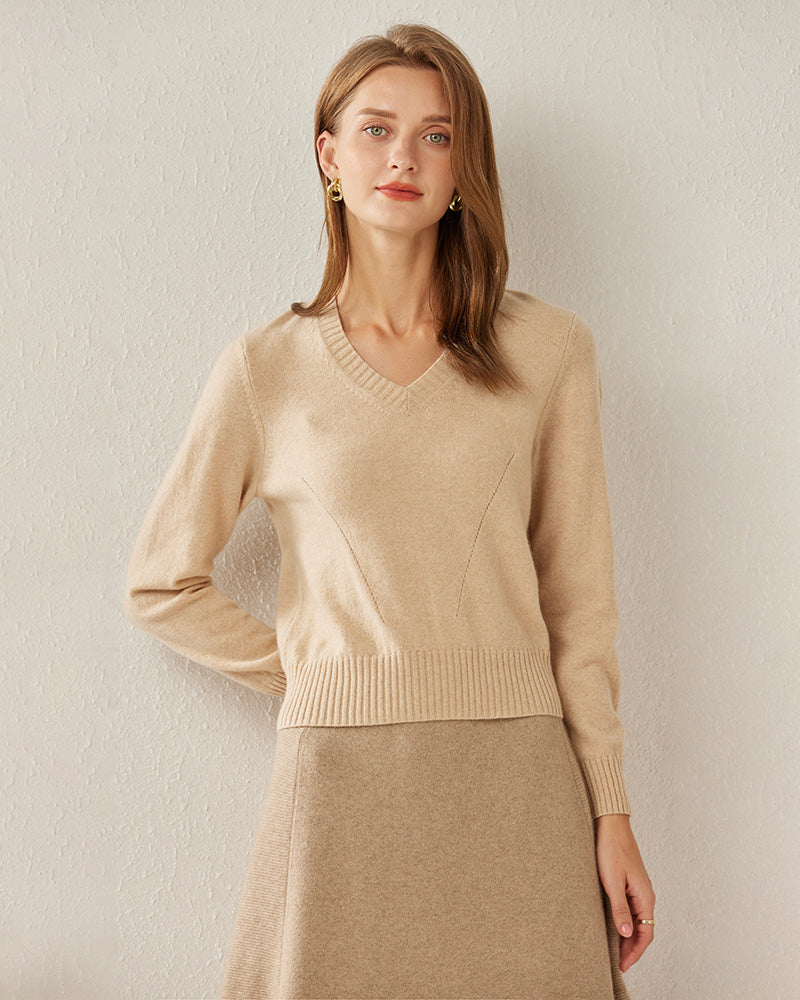 Basic V-Neck Cashmere Sweater